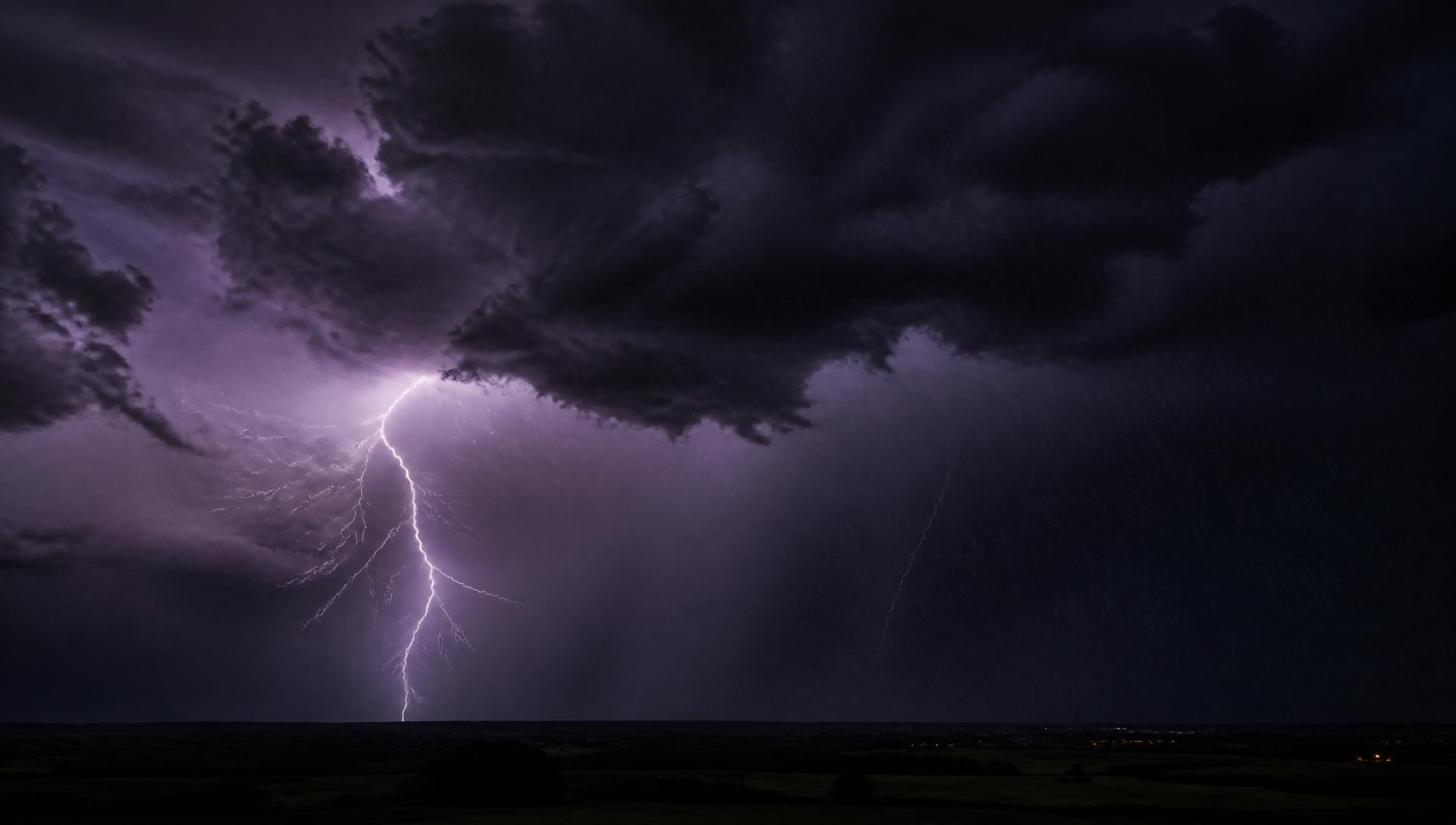 Tempestade sobre o campo com a conexão funcionando